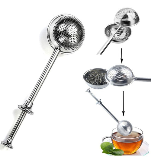 Infusor e Coador de Chá em Aço inox.  Praticidade a todo momento